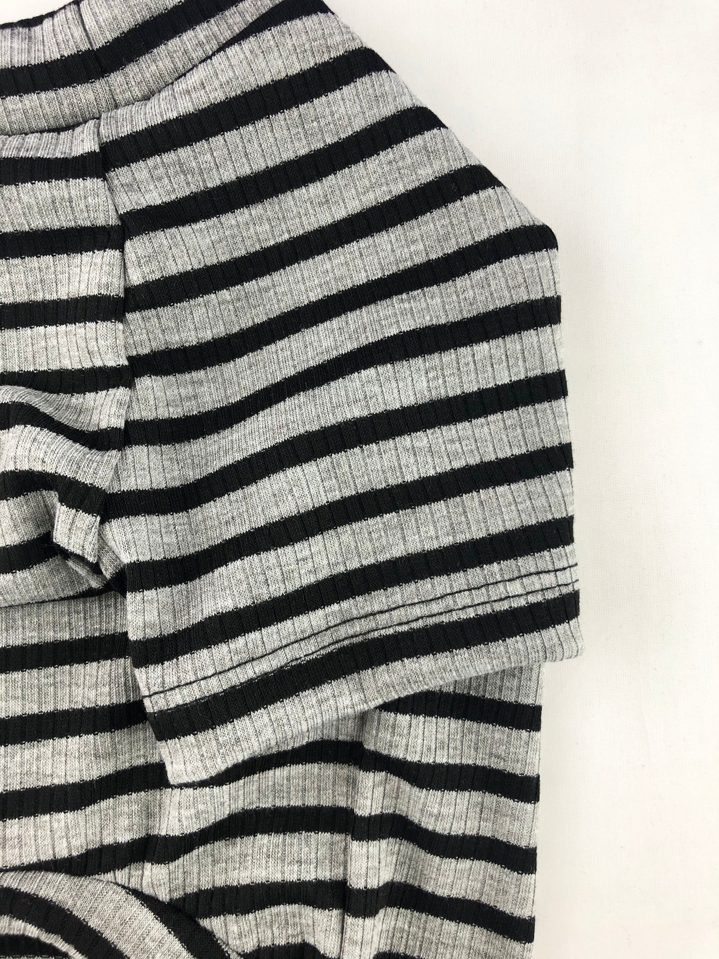 Gray & Black Striped Rib Knit Tee, Dog Apparel