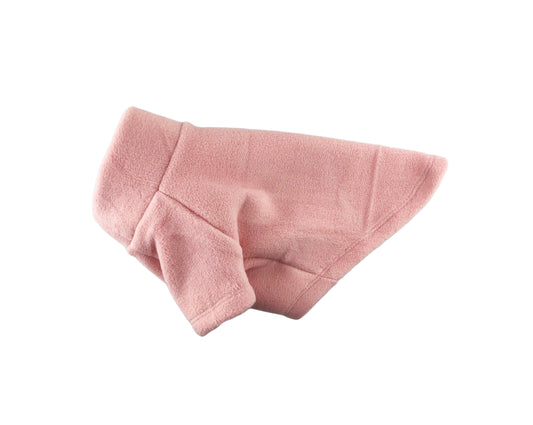 Powder Pink Fleece Mock Neck Winter Top