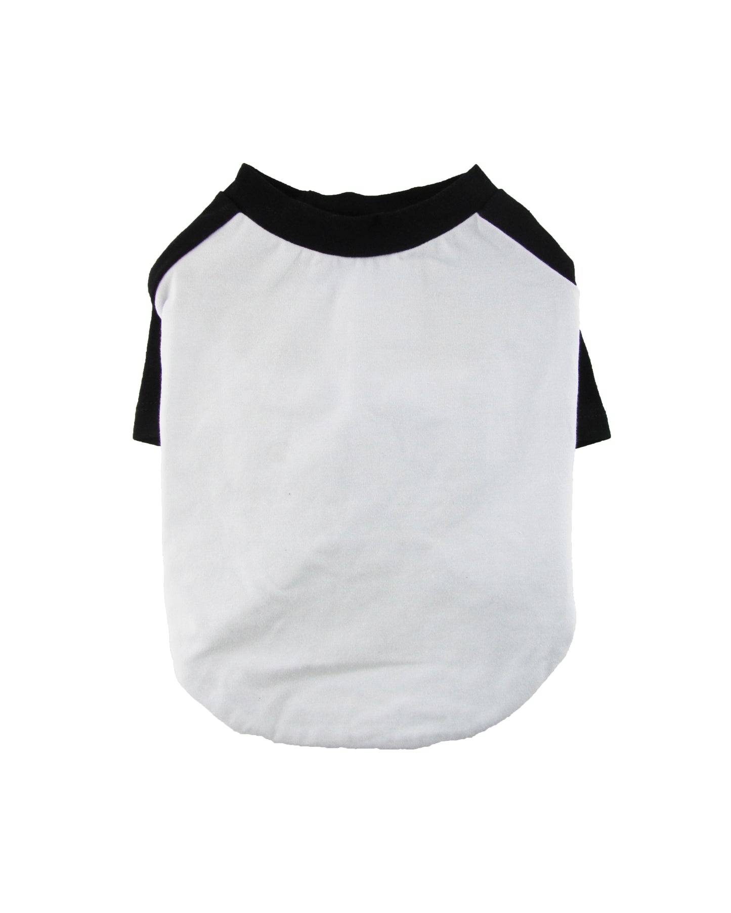 Black and White Contrasting Raglan T-shirt, 95Cotton/ 5Spandex Jersey,  Dog Apparel